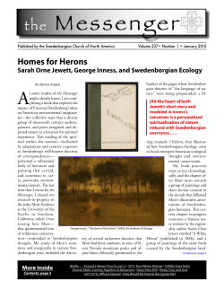 the Messenger - The Swedenborgian Church of North America