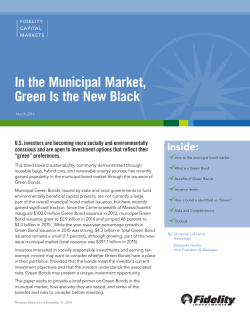 In the Municipal Market, Green Is the New Black