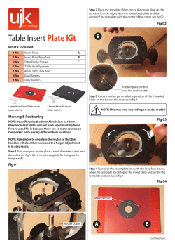 Table Insert Plate Kit