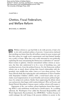 Race and the Politics of Welfare Reform