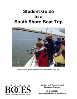 Student Guide to a South Shore Boat Trip