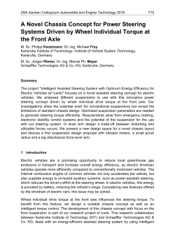 A Novel Chassis Concept for Power Steering Systems - FAST