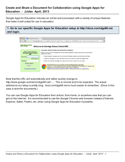 Create and Share a Document - Norridge School District 80