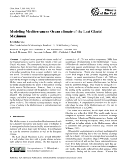 Modeling Mediterranean Ocean climate of the Last Glacial Maximum
