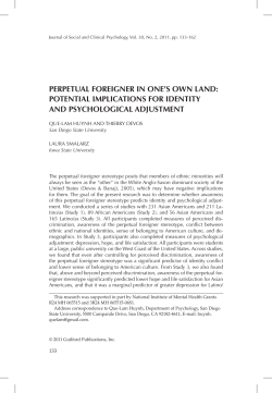 perpetual foreigner in one`s own land: potential