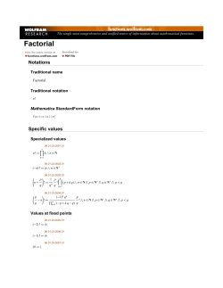 Factorial - The Wolfram Functions Site