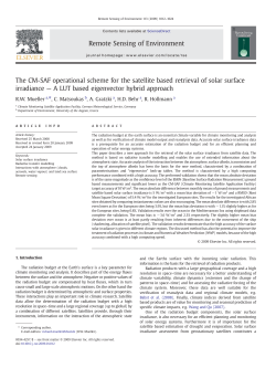 The CM-SAF operational scheme for the satellite based retrieval of