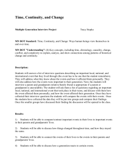 Time, Continuity, and Change