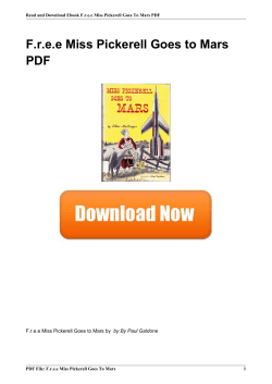 Free Miss Pickerell Goes to Mars by By Paul