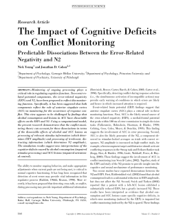 The Impact of Cognitive Deficits on Conflict Monitoring