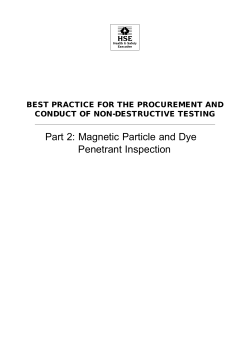 BEST PRACTICE FOR THE PROCUREMENT AND CONDUCT OF
