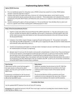 Implementing Option PROSE