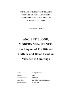 the Impact of Traditional Culture and Blood Feud on Violence in