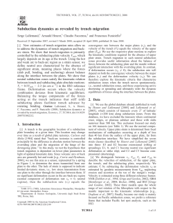 Subduction dynamics as revealed by trench migration