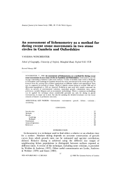 An assessment of lichenometry as a method for dating recent stone