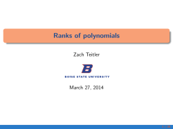 Ranks of polynomials - Math