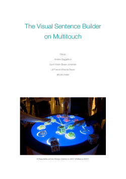 The Visual Sentence Builder on Multitouch