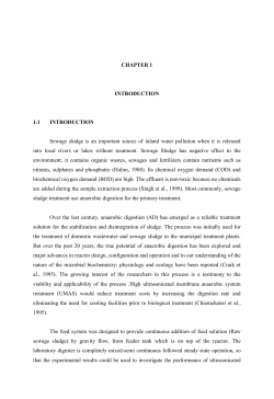 CHAPTER 1 INTRODUCTION 1.1 INTRODUCTION Sewage sludge