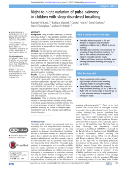 Night-to-night variation of pulse oximetry in children with sleep