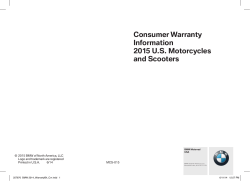 Consumer Warranty Information 2015 US