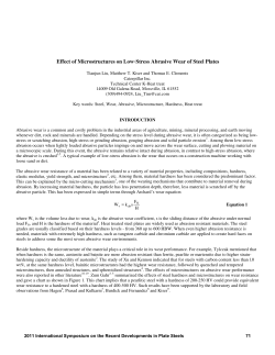 Effect of Microstructures on Low-Stress Abrasive Wear of Steel Plates