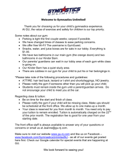 Letter - Gymnastics Unlimited