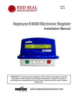 Neptune E4000 Electronic Register