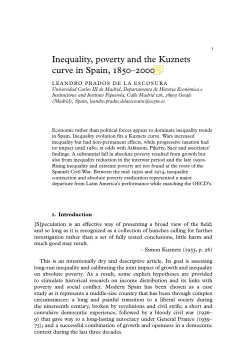 Inequality, poverty, and the Kuznets curve in Spain : 1850-2000