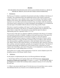 Child Protection Decree - Roman Catholic Diocese of Columbus