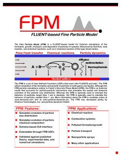 FLUENT-based Fine Particle Model