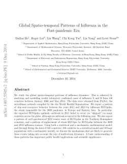 Global Spatio-temporal Patterns of Influenza in