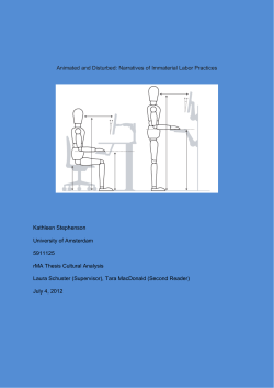 Animated and Disturbed: Narratives of Immaterial - UvA-DARE