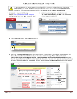 FMS - Customer Service Request