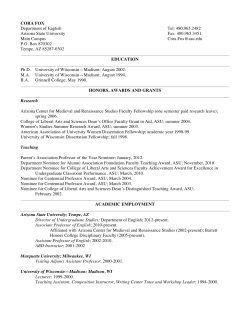 Curriculum Vitae - ASU People Search