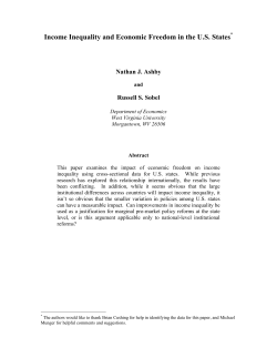 Income Inequality and Economic Freedom in the US