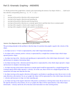 Part D: Kinematic Graphing - ANSWERS