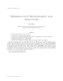 Reproductive Development and Structure