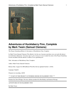 Adventures of Huckleberry Finn