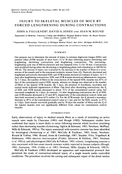 INJURY TO SKELETAL MUSCLES OF MICE BY FORCED