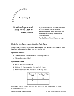 Modeling Exponential Decay with a Look at Asymptotes