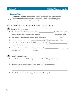Lesson 9 Settling Western Lands 24