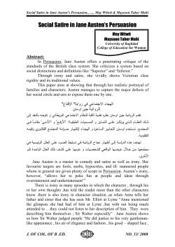 Social Satire in Jane Austen`s Persuasion