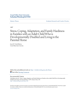 Stress, Coping, Adaptation, and Family Hardiness in Families with