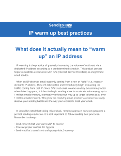 IP warm up best practices What does it actually mean to “warm up