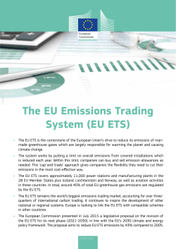 The EU Emissions Trading System (EU ETS)