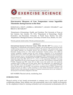 Non-invasive Measures of Core Temperature versus Ingestible