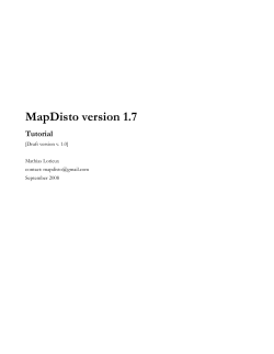 MapDisto tutorial