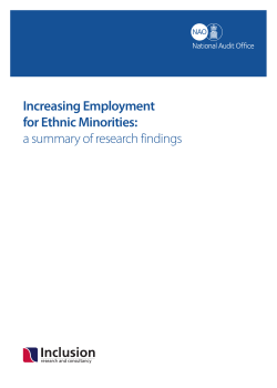 Increasing Employment for Ethnic Minorities