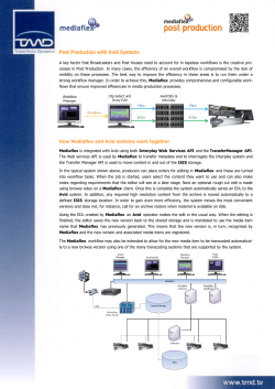 How Mediaflex and Avid systems work together