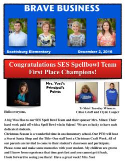 SES Newsletter 12/2/2016 - Scottsburg Elementary School